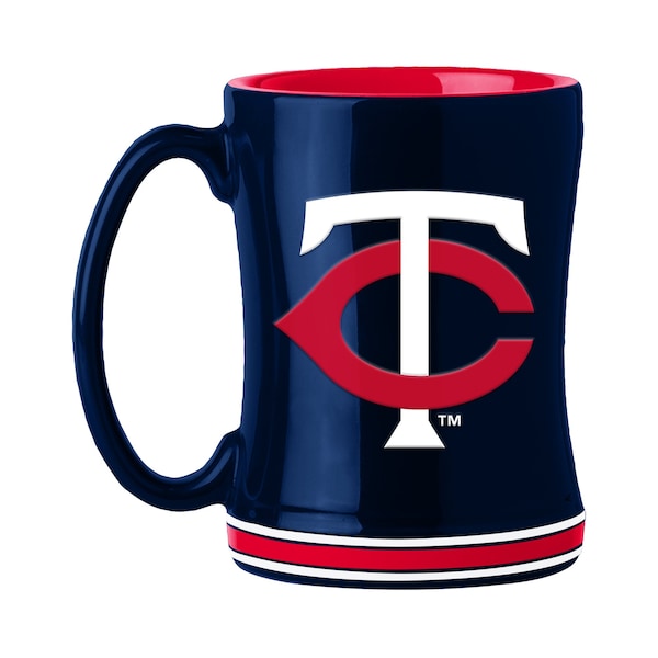 Logo Brands Minnesota Twins 14oz Relief Mug 517-C14RM - main